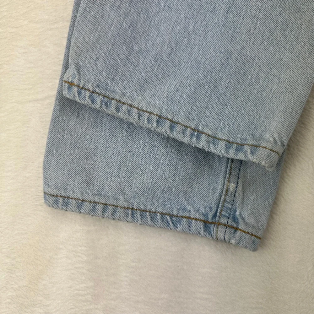 Levi's Jeans Mens 501 Straight W31 L32 Light‎ Wash Denim VTG Button Fly Cotton